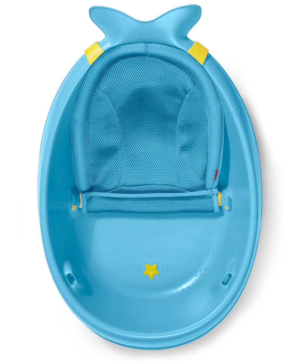 Skip Hop Baby Bathtub, 3-Stage Smart Sling Tub, Moby, Blue.
