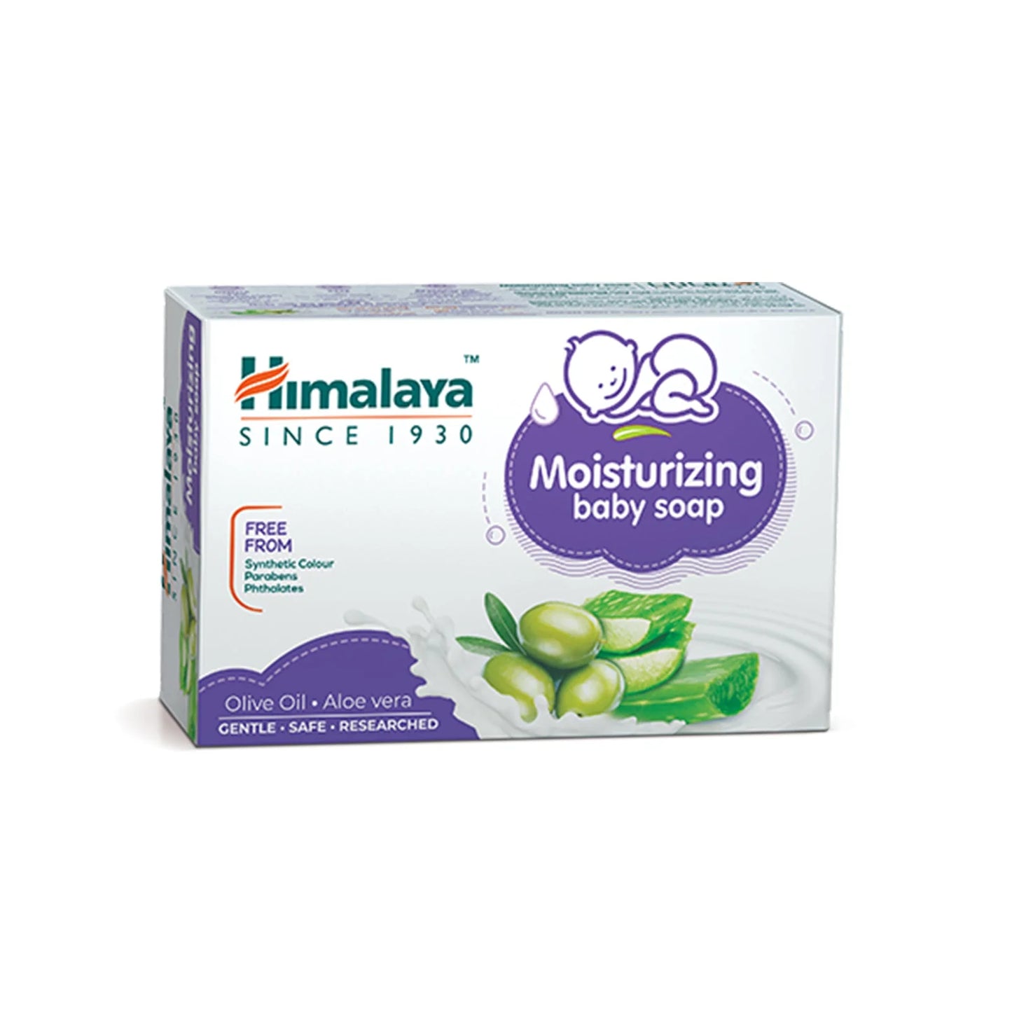 Himalaya Moisturizing Baby Soap With Aloe Vera, 125g