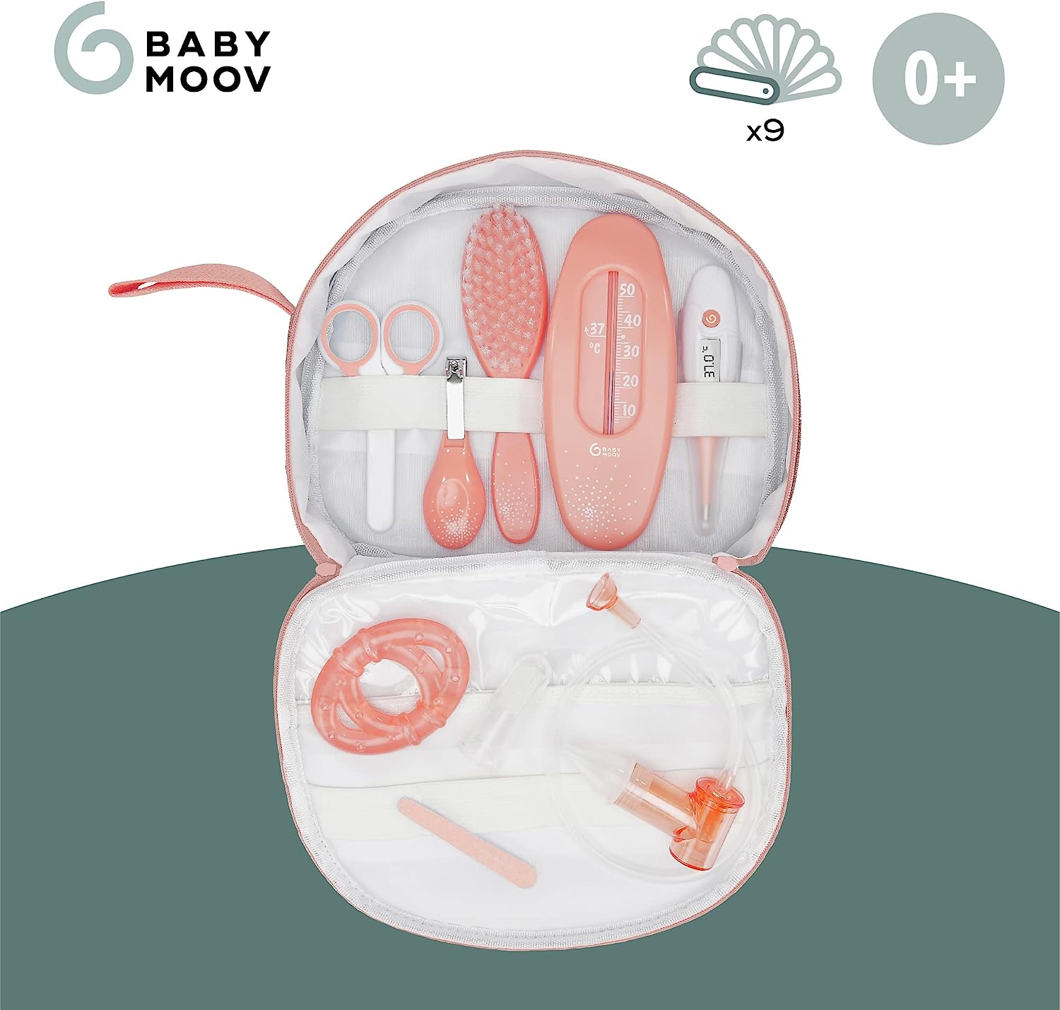 Babymoov- Baby nail kit for newborn - Grey/Peach.