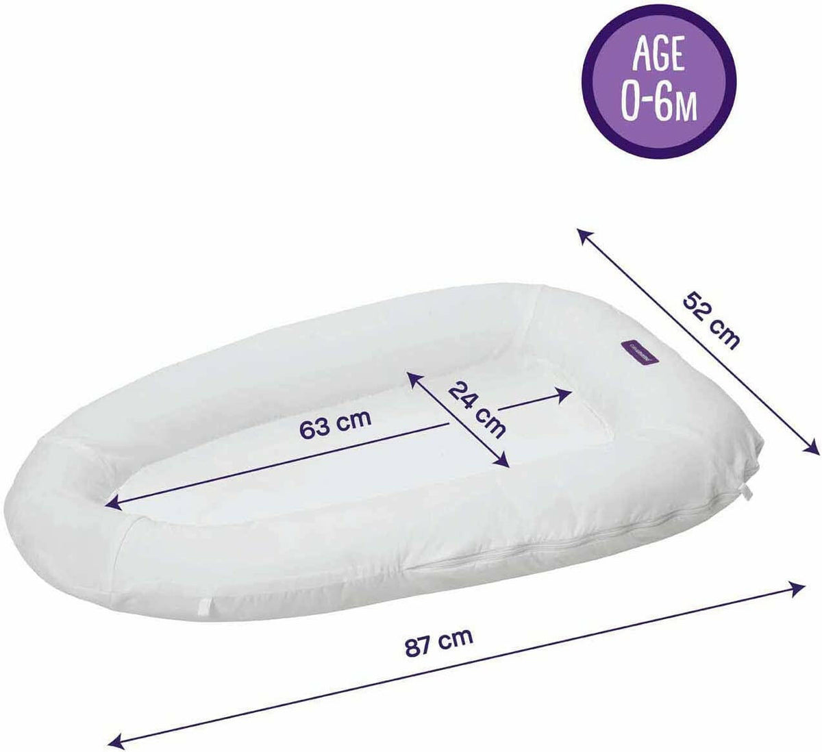 ClevaFoam Baby Pod - White (0-6m) by Clevamama.