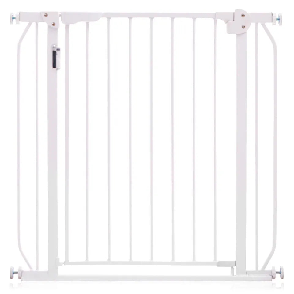 Baby Safe - Metal Safety LED Gate with 30-45 cm Extension - White