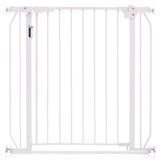 Baby Safe - Metal Safety LED Gate with 30-45 cm Extension - White