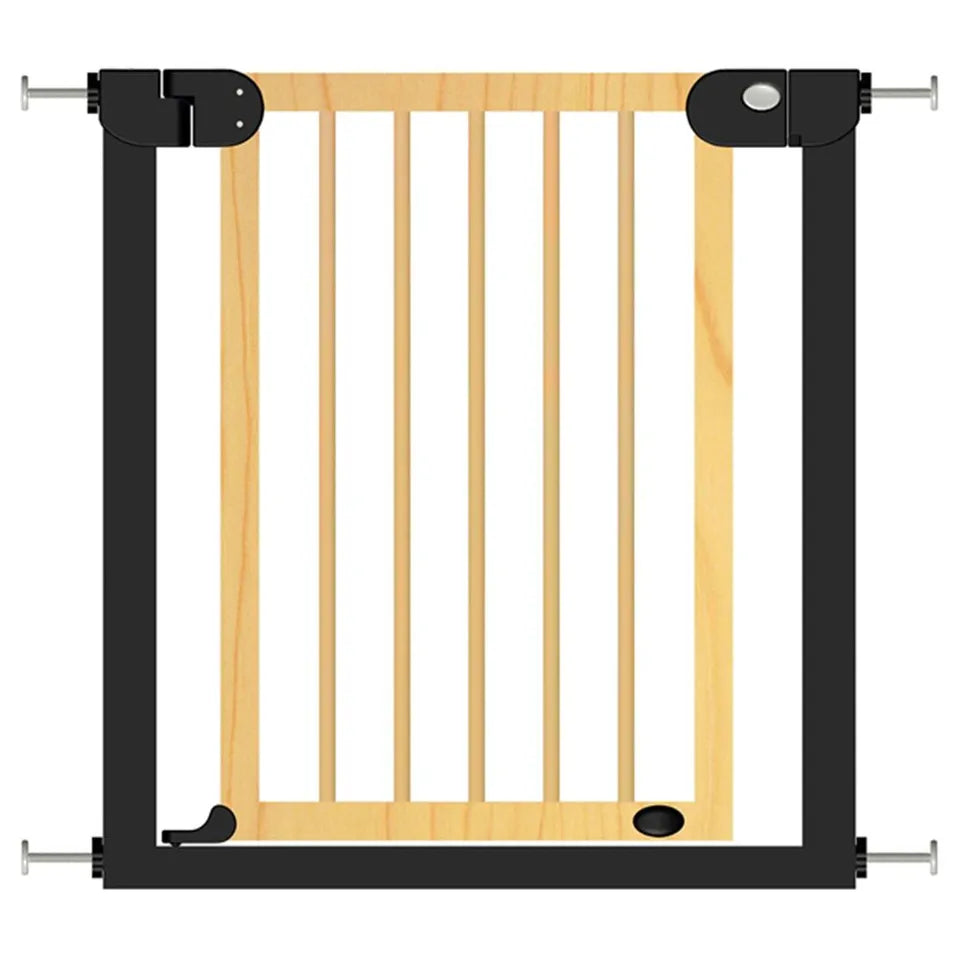 Baby Safe - Wooden Safety Gate with 14 cm Extension - Natural Wood