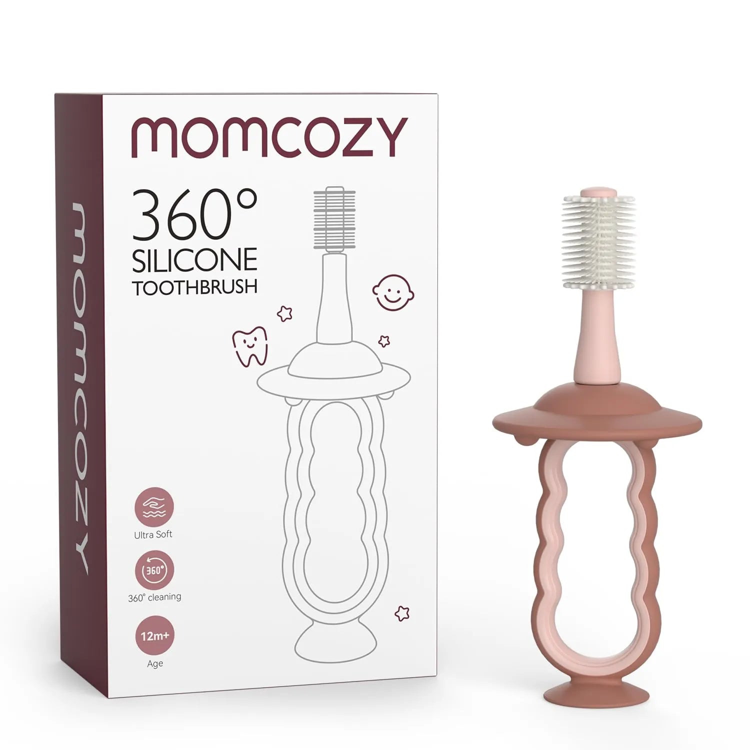 Momcozy 360° Baby Silicone Toothbrush and Tounge Cleaner