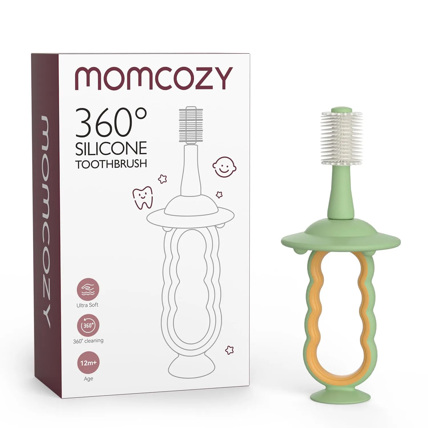 Momcozy 360° Baby Silicone Toothbrush and Tounge Cleaner