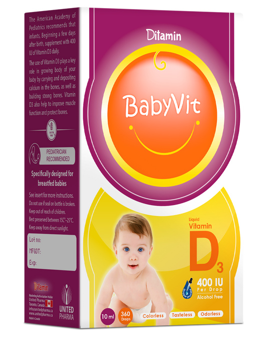 Ditamin BabyVit Liquid Vitamin D3 400 IU Drops (10ml)