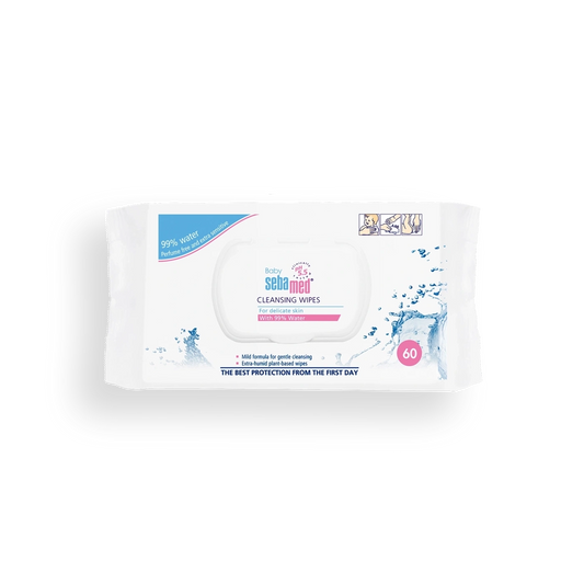 Sebamed Baby Cleansing Wipes with 99% Water (60 Pieces)