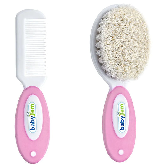 Babyjem Brush Comb Set With Natural Bristle