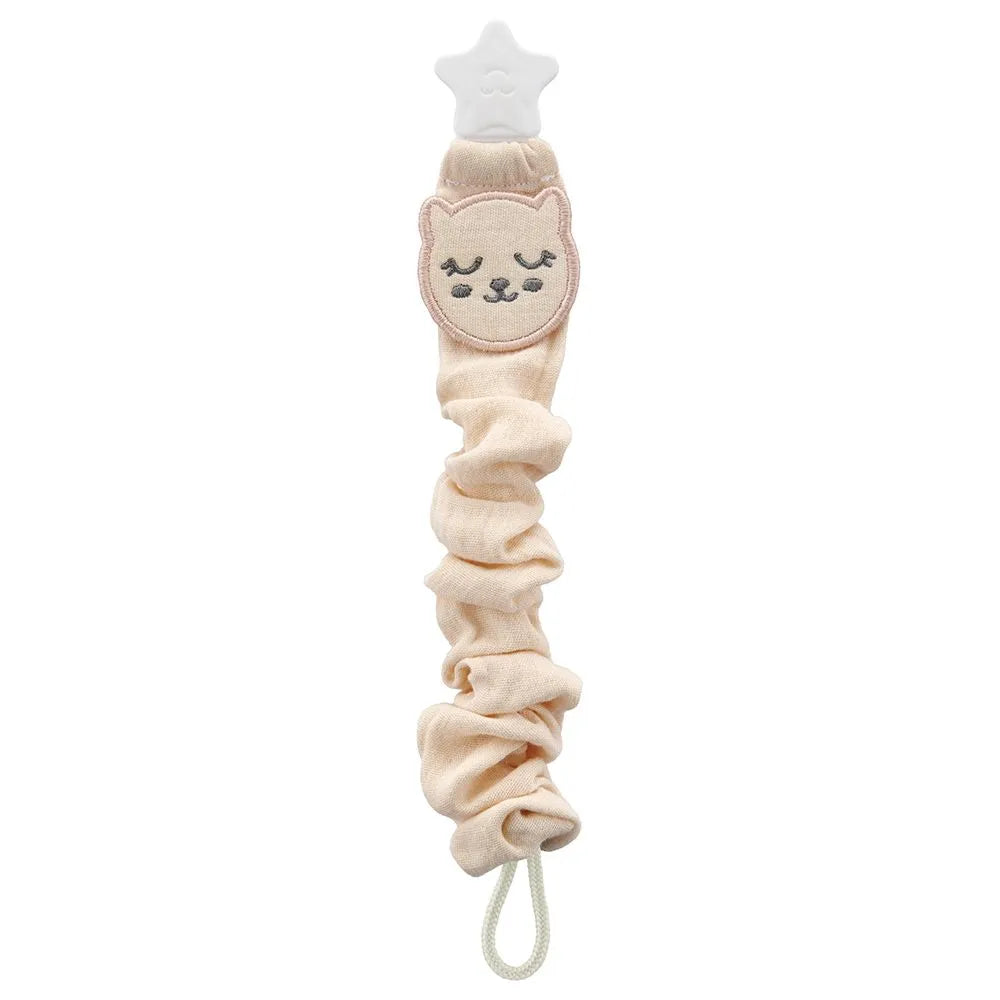 Babyjem Pacifier Hanger With Raw Silk Material Muslin (0 Months+)