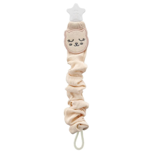 Babyjem Pacifier Hanger With Raw Silk Material Muslin (0 Months+)
