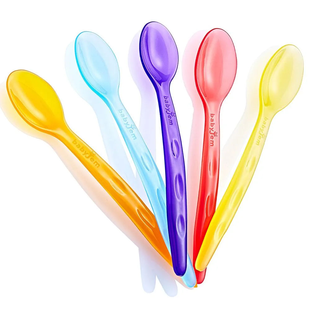 Babyjem Transparent Cup Spoon - Pack of 5 (4 Months+)