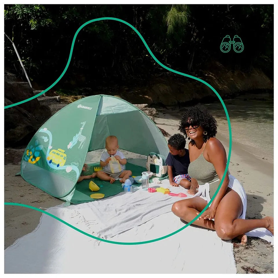 Badabulle - Large Anti-UV Baby Beach Tent - Green