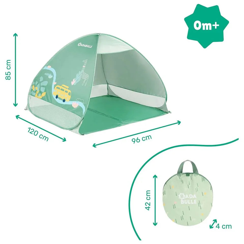 Badabulle - Large Anti-UV Baby Beach Tent - Green