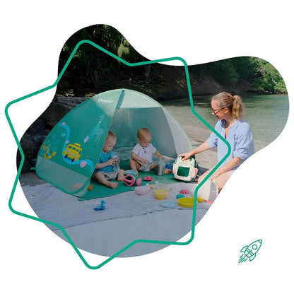 Badabulle - Large Anti-UV Baby Beach Tent - Green