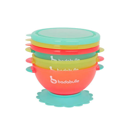 Badabulle 2-in-1 Bowl & Containers with Lid 3pc Set.