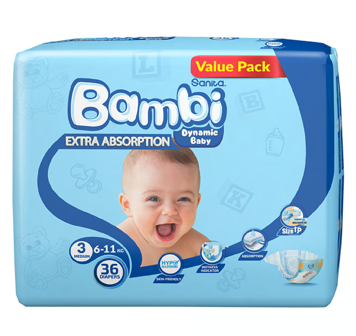 Sanita Bambi Baby Diaper Value Pack