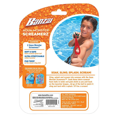 Banzai - Aqua Monster Screamers Splash Balls - 2 Pieces