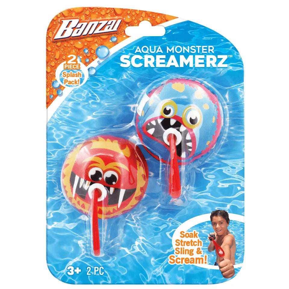 Banzai - Aqua Monster Screamers Splash Balls - 2 Pieces