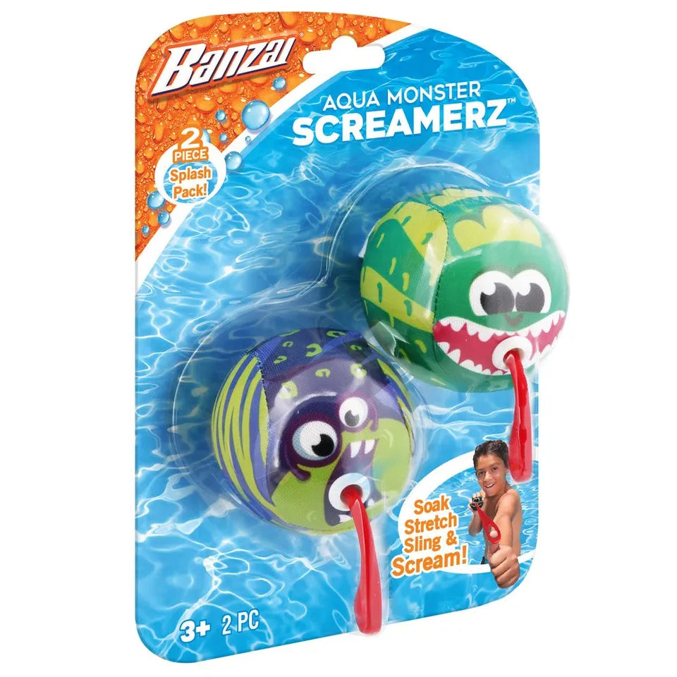 Banzai - Aqua Monster Screamers Splash Balls - 2 Pieces