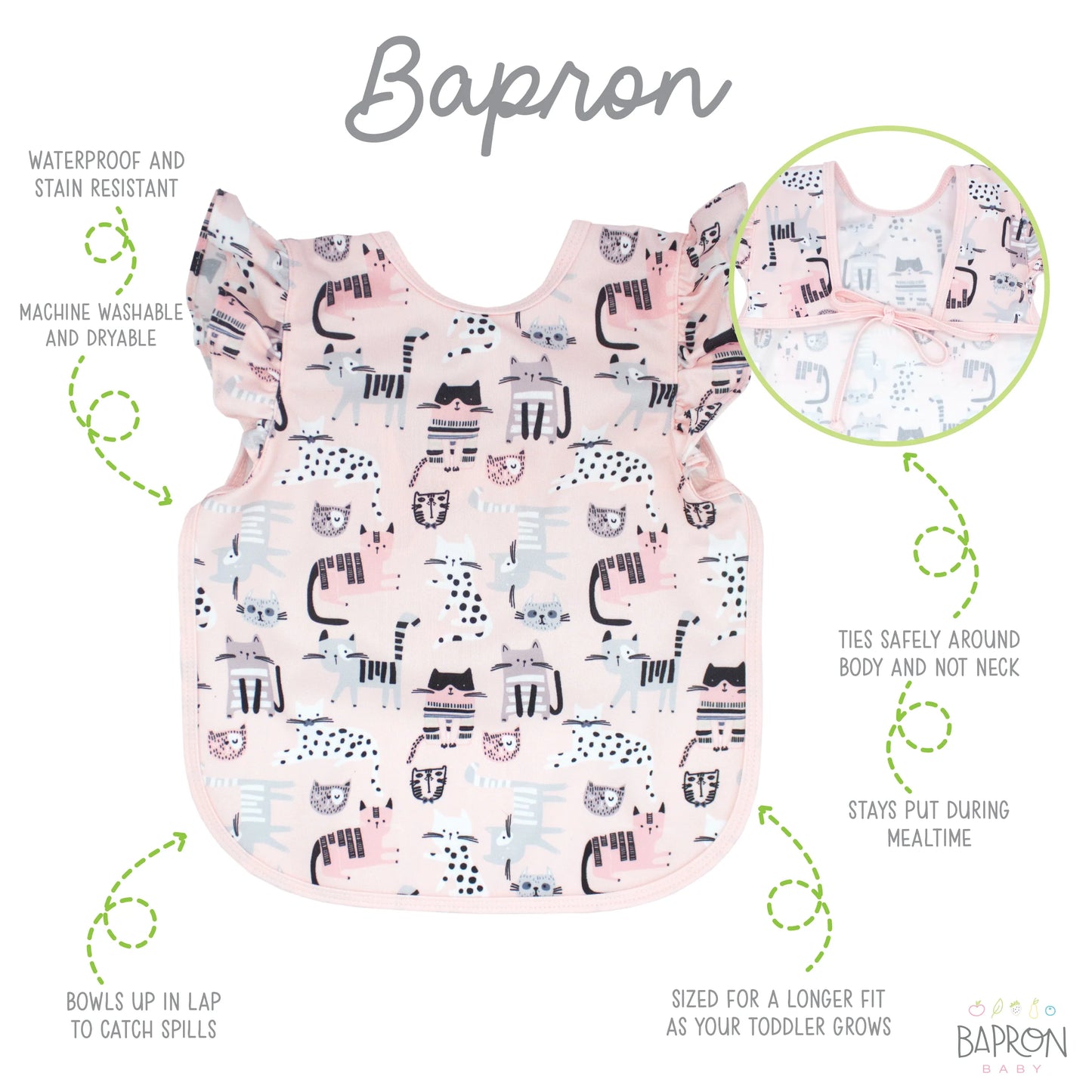 Bapron Baby Bibs (Kitty Flutter)