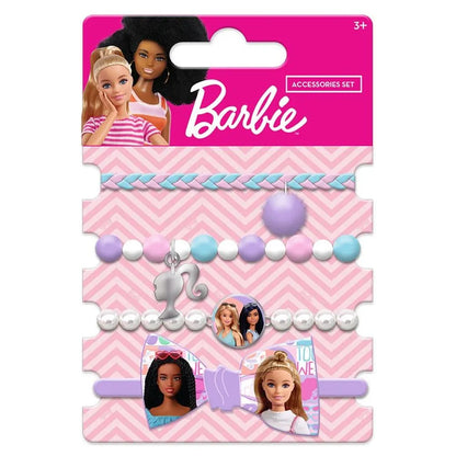 Barbie - Girls Hair Accessories Set - 4 Pieces