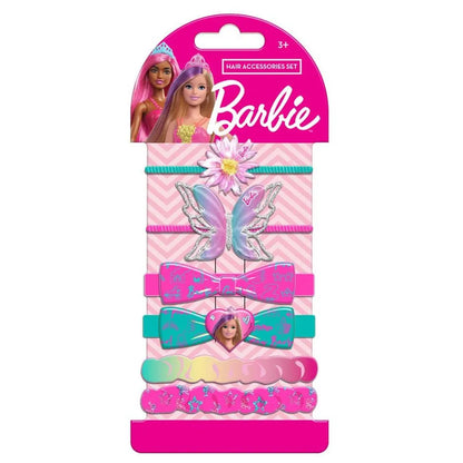 Barbie - Girls Hair Accessories Set - 6 Pieces