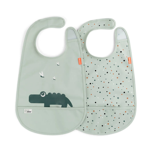 Done By Deer Bib With Velcro - Pack of 2