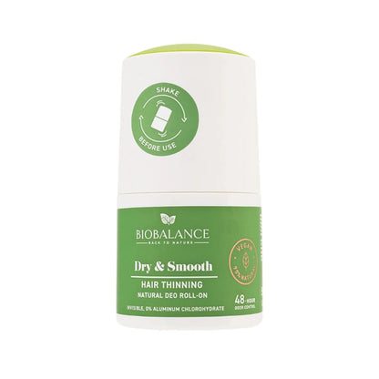 Biobalance Dry & Smooth Hair Thinning Natural Deo Roll-On (50ml)