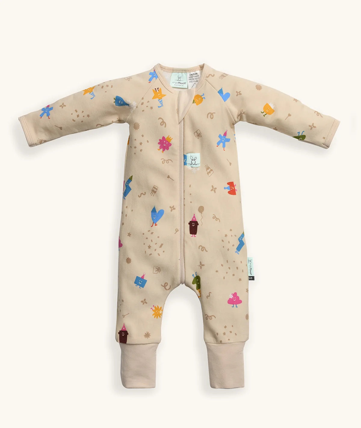 ErgoPouch Long Sleeve Layer, 0.2 Tog, Birthday Blobs,3-6 months).