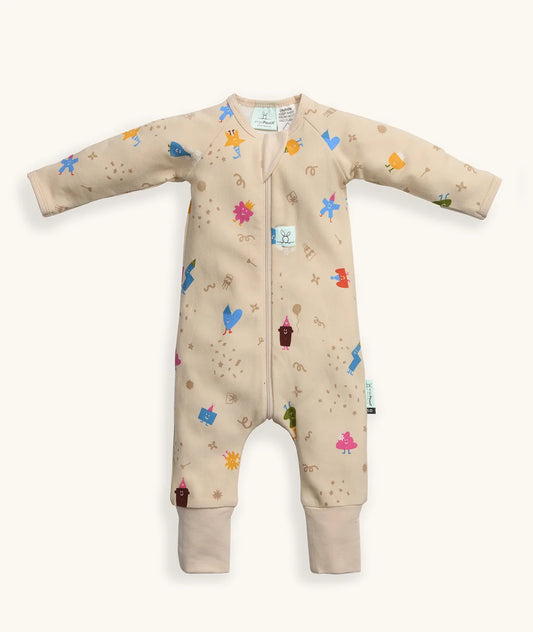ErgoPouch Long Sleeve Layer, 0.2 Tog, Birthday Blobs,3-6 months).