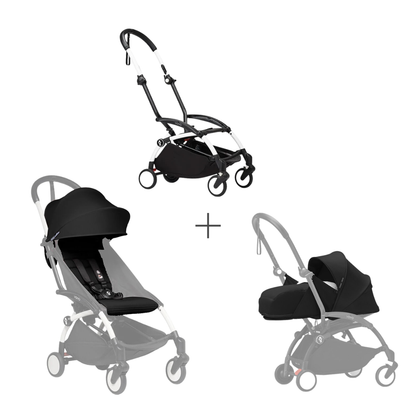 Stokke YOYO3 Frame White + Newborn Pack& 6+ Color Pack Bundle