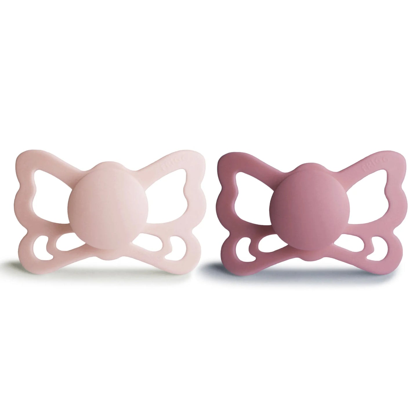FRIGG Butterfly Anatomical Silicone Baby Pacifier Size 2 (6-18Months 2 Pack)