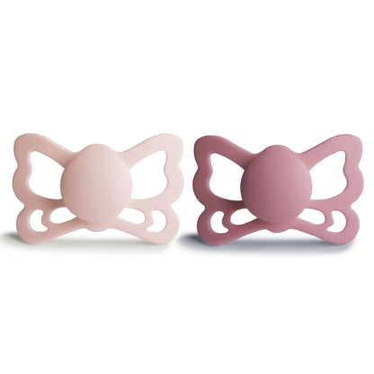 FRIGG Butterfly Anatomical Silicone Baby Pacifier Size 2 (6-18Months 2 Pack)