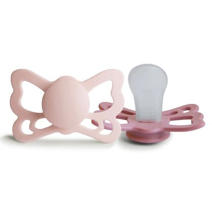 FRIGG Butterfly Anatomical Silicone Baby Pacifier Size 2 (6-18Months 2 Pack)