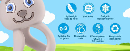 Brush-Baby عضاضة بوبي الأرنب ثلاثية الأبعاد 3D