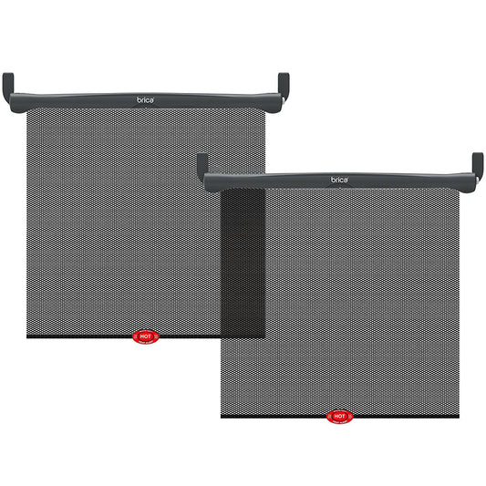 Munchkin Brica Sun Safety Car Window Roller Shade with White Hot Heat Alert.