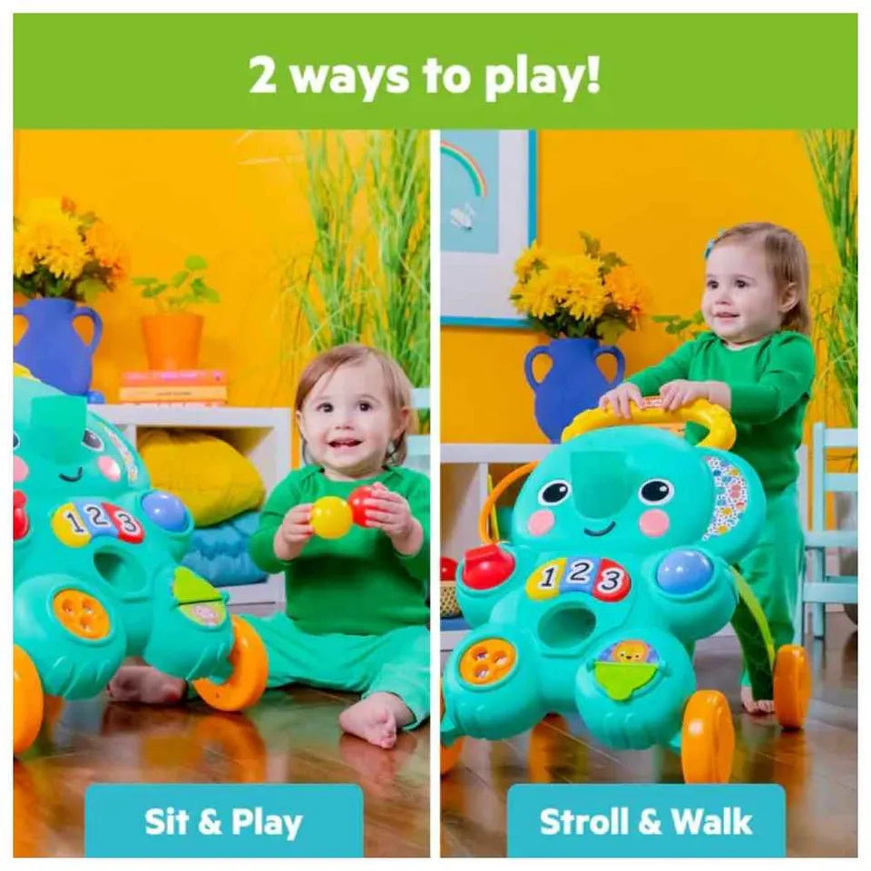 Bright Starts - 2-in-1 Stroll N Roll Ball Play Walker - Multicolor