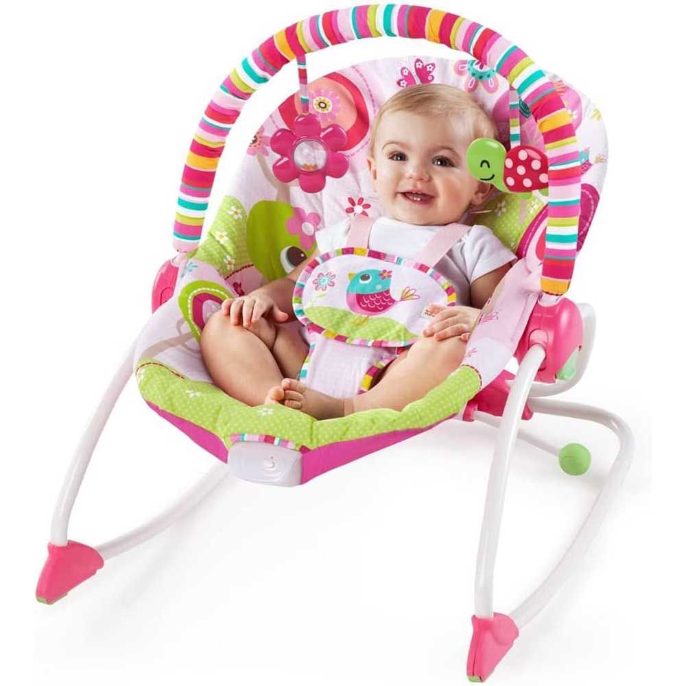 Bright Starts Raspberry Garden Rocker