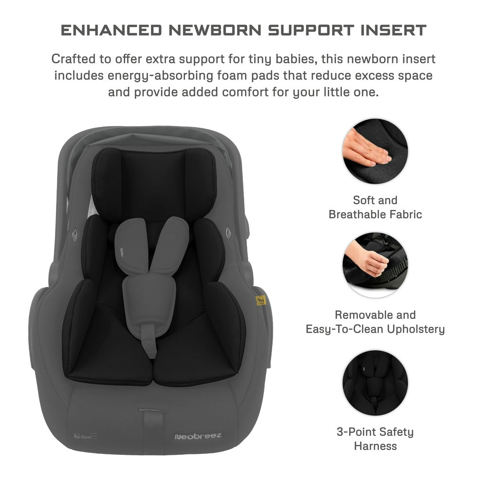 Neobreez I-Sacro Size Lightweight Baby Car Seat Carrier (Grey/Black)