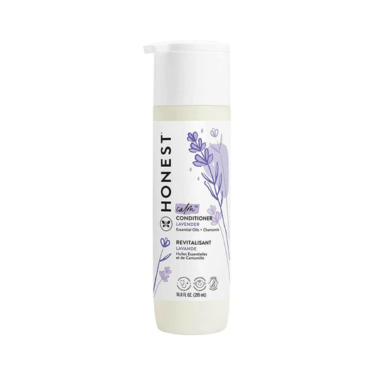 The Honest Company Silicone-Free Conditioner, Gentle for Baby Naturally Derived, Tear-free, Hypoallergenic Lavender Calm 295 ml.