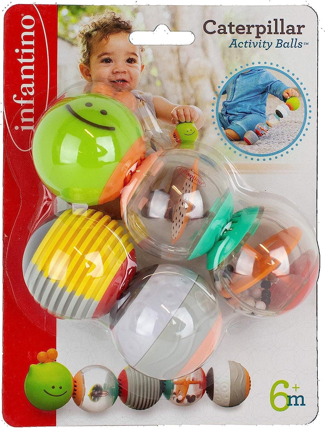 Infantino Caterpillar Activity Balls Baby Activity, Learning and Developing Toys.