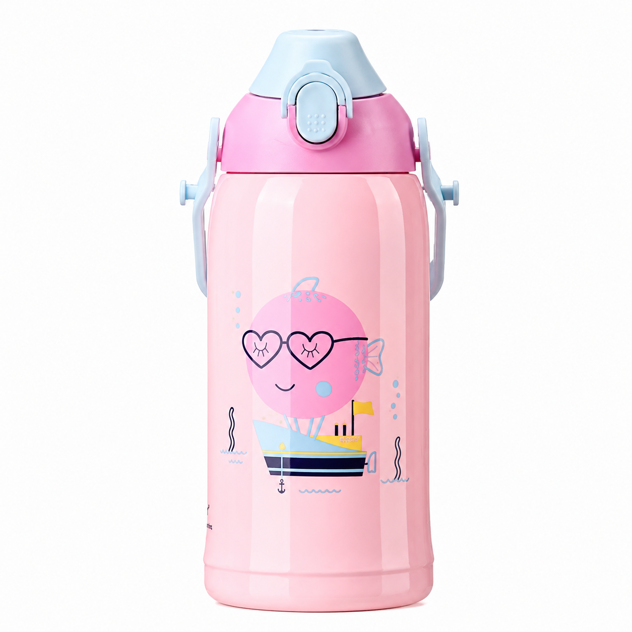 Uzspace Stainless Steel Vacuum Bottle (Pink, 360ml)