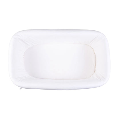 Childhome Rattan Cradle + Mattress + Cover Off (White Brown, 80x40)