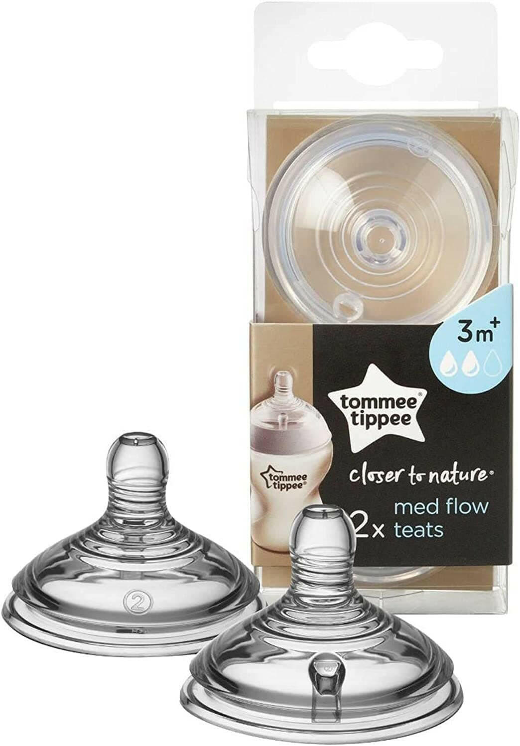 Tommee Tippee Closer to Nature Advanced Anti-Colic - 2 Medium Flow Teats (3 Months +).