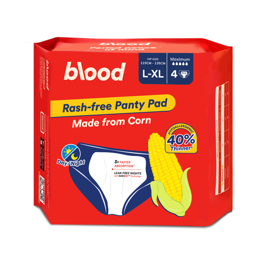 Blood Overnight Panty Pad, 50cm (L-XL |4pcs)