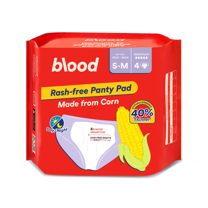 Blood Overnight Panty Pad, 50cm, S-M, 4pcs