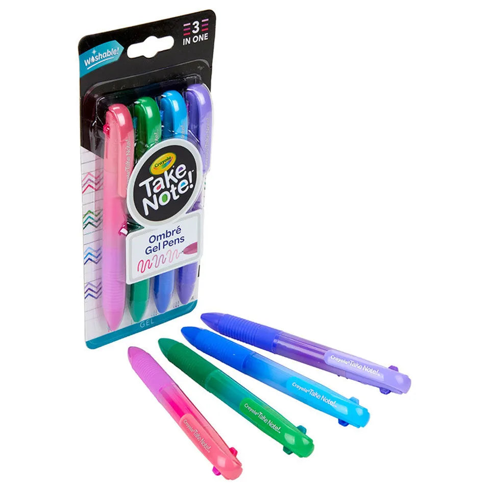 Crayola Take Note! Washable Gel Pens Ombre – 4 Pcs