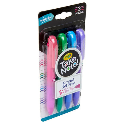 Crayola Take Note! Washable Gel Pens Ombre – 4 Pcs