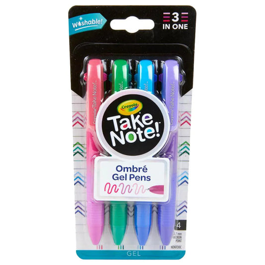 Crayola Take Note! Washable Gel Pens Ombre – 4 Pcs