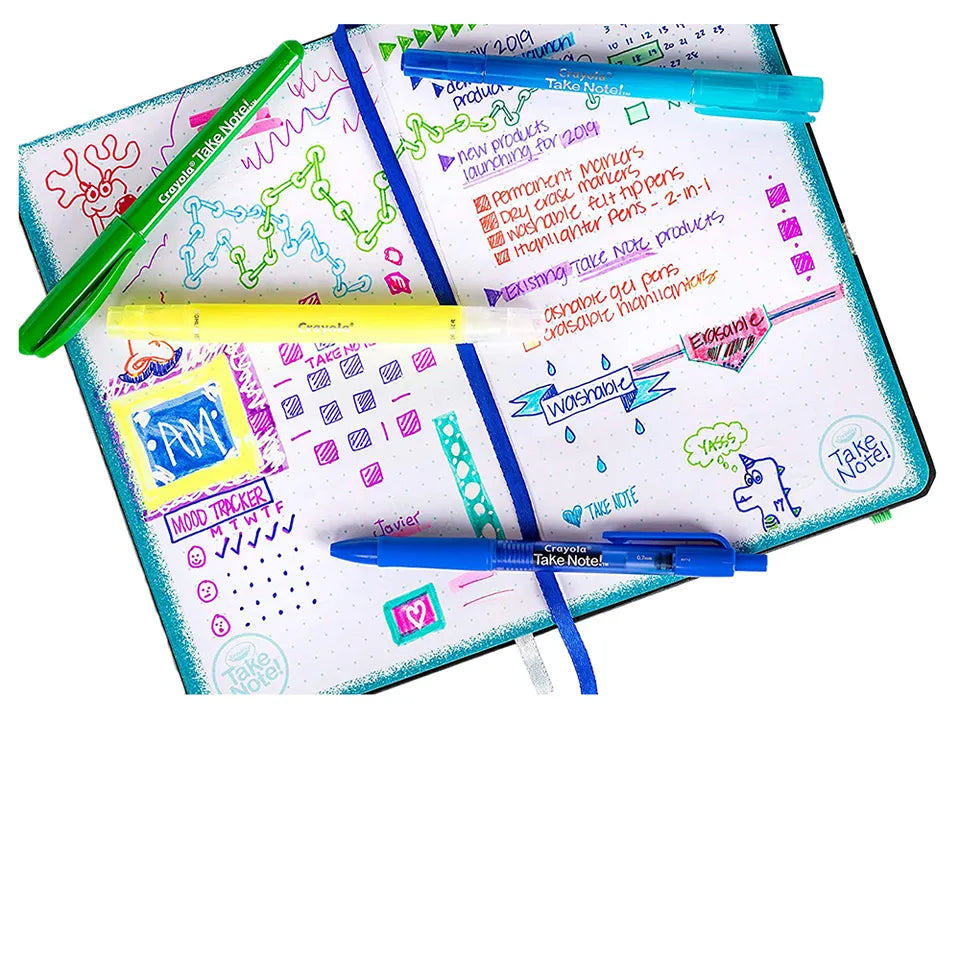 Crayola Take Note! Washable Gel Pens – 14 Pcs